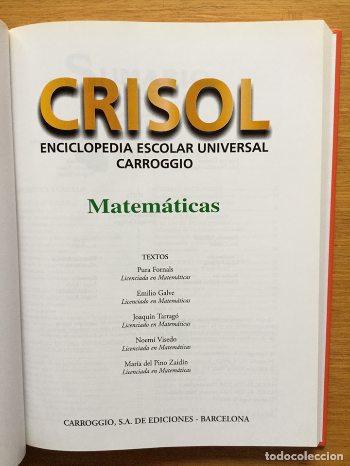 Libros: CRISOL MATEM&Aacute;TICAS CARROGGIO - Foto 3