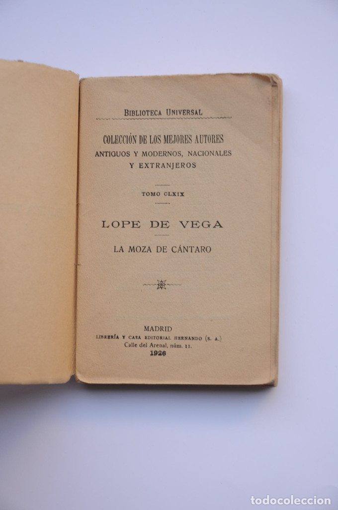 Libros: La moza del c&aacute;ntaro - VEGA, Lope de - Foto 2
