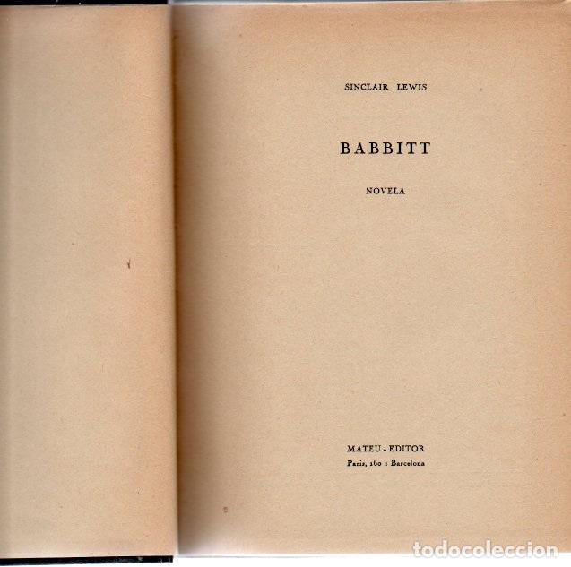 Libros: LEWIS, Sinclair. - BABBITT. - Foto 1