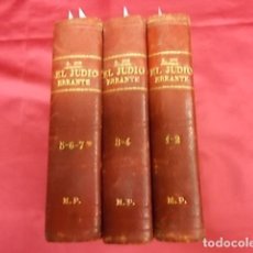 Libros: EL JUDIO ERRANTE. EUGENIO SUE. 7 TOMOS EN 3 VOLUMENES. IMPRENTA DE JUAN OLIVERS. 1844. 1ª EDICION