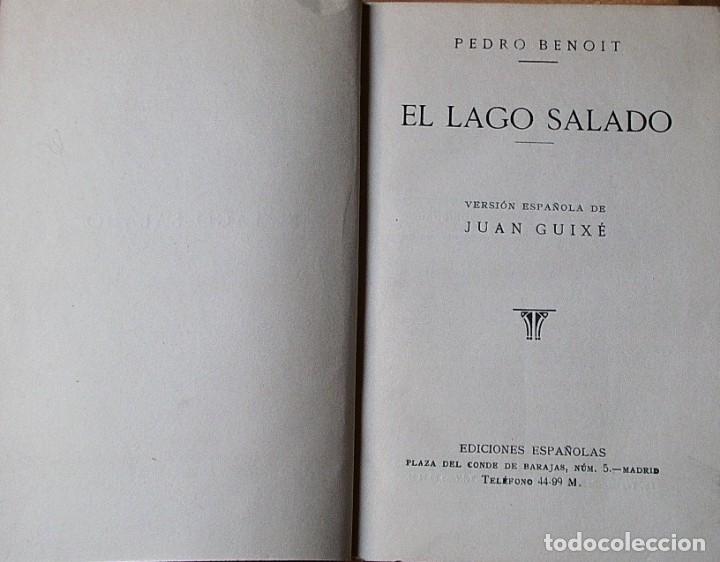 Libros: EL LAGO SALADO. PEDRO BENOIT. - Foto 1