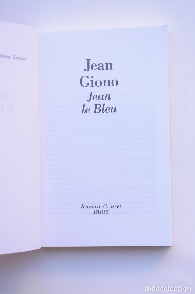 Libros: Jean Le Bleu - GIONO, Jean - Foto 2