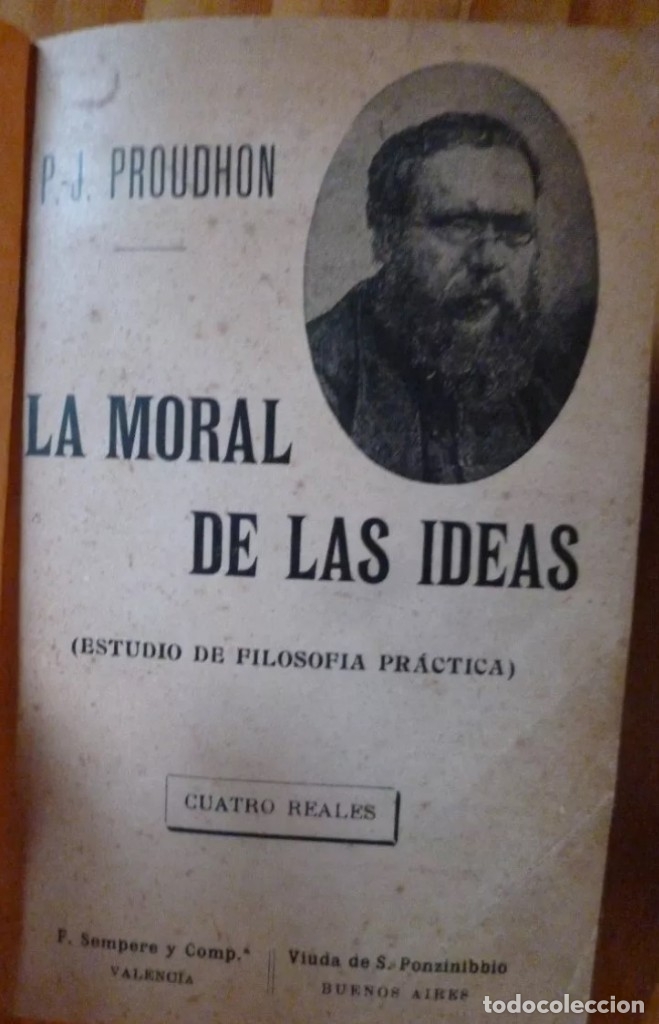 Libros: PROUDHON, J.P. - LA MORAL DE LAS IDEAS - Foto 1