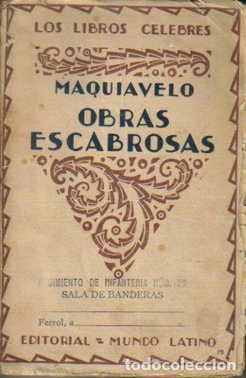 Libros: Obras escabrosas. - Maquiavelo. - Foto 1