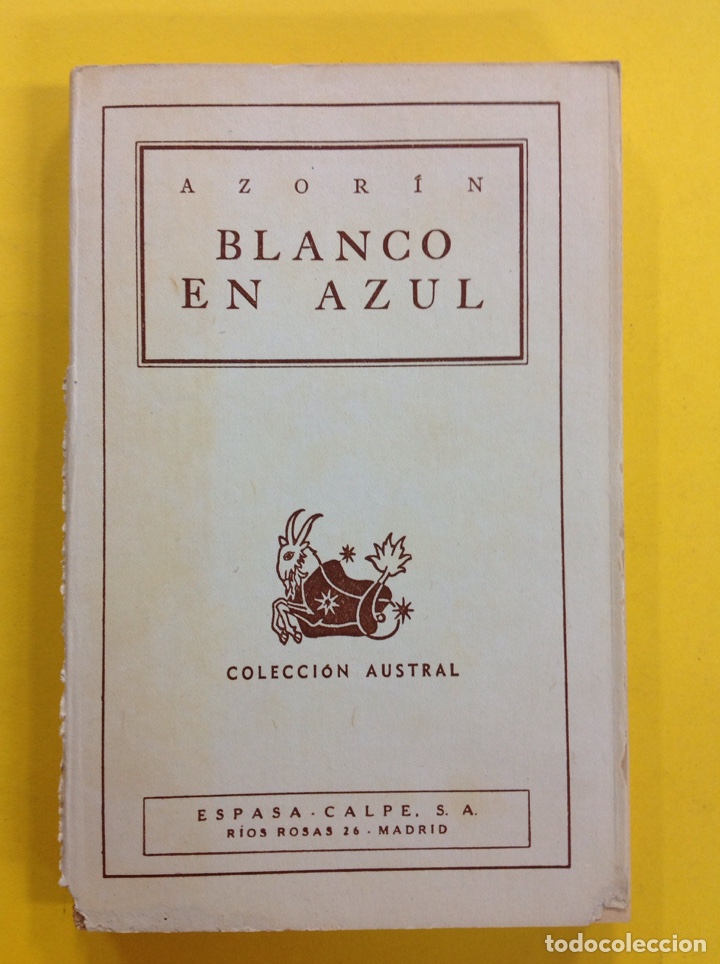 Libros: Azorin- BLANCO EN AZUL - Foto 1