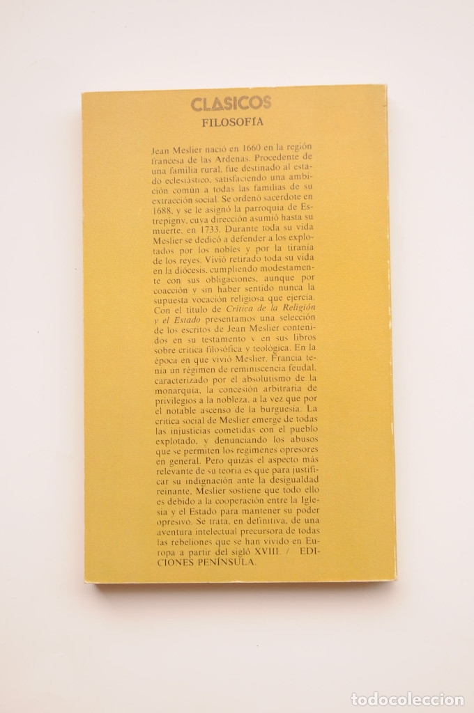Libros: Cr&iacute;tica de la religi&oacute;n y del estado - MESLIER, Jean - Foto 3