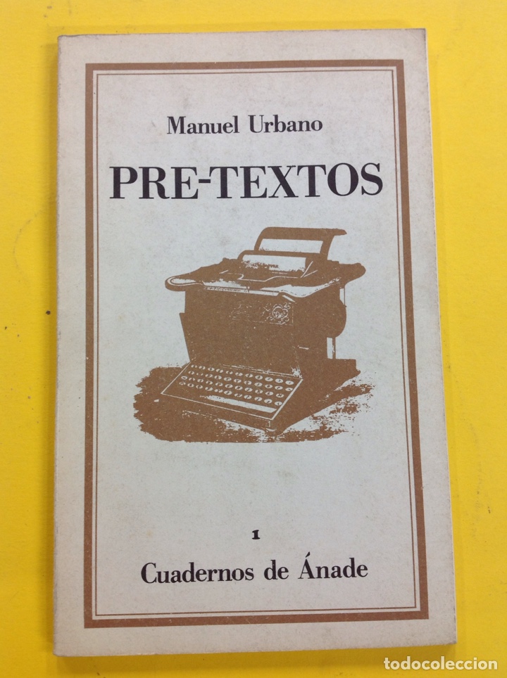 Libros: Manuel Urbano - PRE-textos - Foto 1