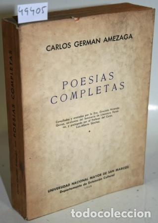 Libros: POES&Iacute;AS COMPLETAS - AM&Eacute;ZAGA, Carlos Germ&aacute;n - Foto 1