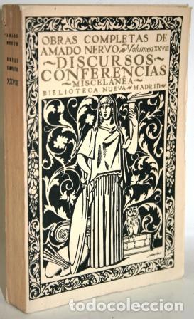 Libros: DISCURSOS. CONFERENCIAS. Miscel&aacute;nea - NERVO, AMADO - Foto 1
