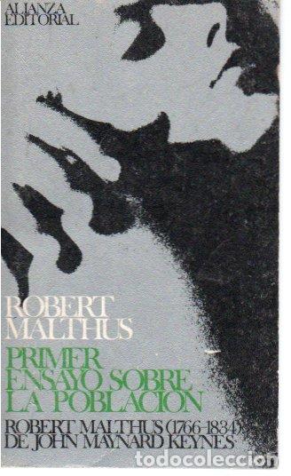 Libros: MALTHUS, Thomas Robert. - PRIMER ENSAYO SOBRE LA POBLACION. - Foto 1