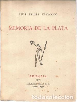 Libros: Memoria de la plata - VIVANCO, LUIS FELIPE - Foto 1