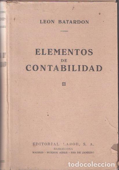 Libros: Elementos de Contabilidad - Batardon, Leon - Foto 1