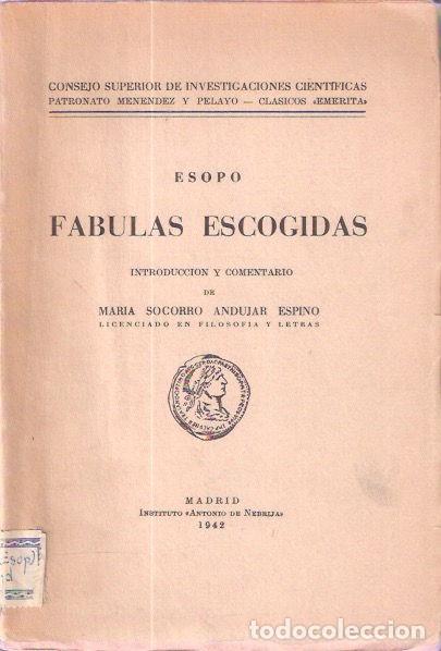 Libros: F&aacute;bulas escogidas - Esopo - Foto 1