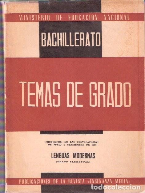 Libros: Temas de Grado. Lenguas Modernas (grado elemental) - VV. AA. - Foto 1