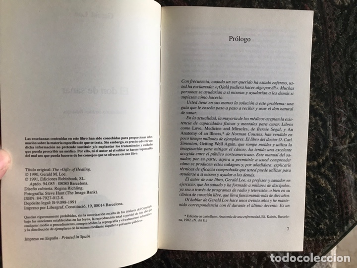 Libros: El don de sanar. Gerald W. Loe. Buen estado - Foto 4