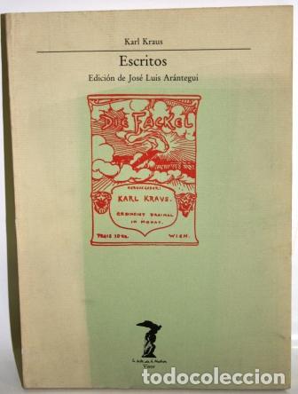 Libros: ESCRITOS - KRAUS, Karl - Foto 1
