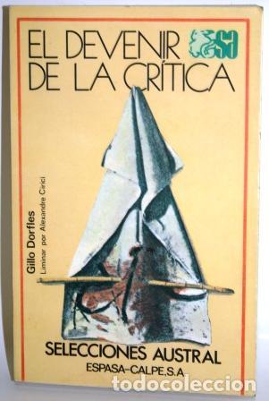 Libros: EL DEVENIR DE LA CR&Iacute;TICA - DORFLES, Gillo - Foto 1