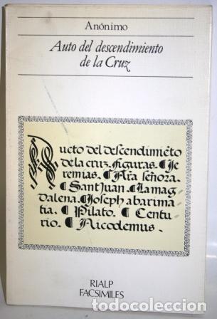 Libros: AUTO DEL DESCENDIMIENTO DE LA CRUZ - AN&Oacute;NIMO - Foto 1