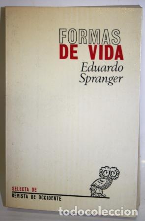 Libros: FORMAS DE VIDA - SPRANGER, Eduardo - Foto 1