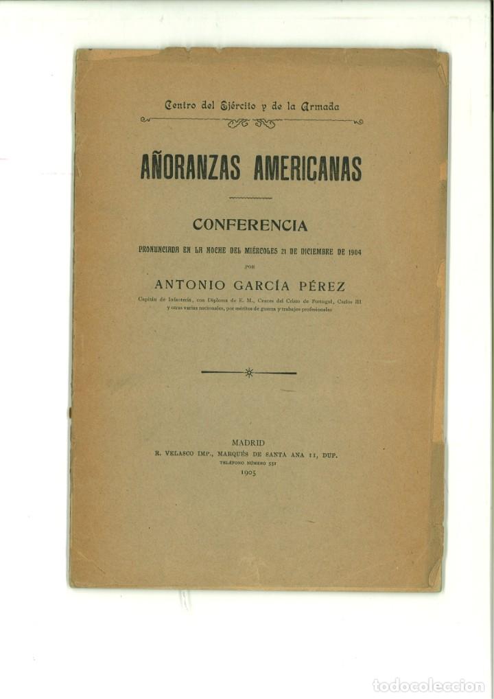B&uuml;cher: A&Ntilde;ORANZAS AMERICANAS. CONFERENCIA. Antonio Garc&iacute;a P&eacute;rez