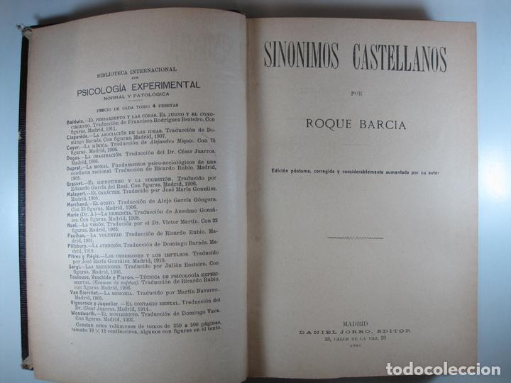 Libros: SINONIMOS CASTELLANOS - BARCIA, ROQUE - Foto 3