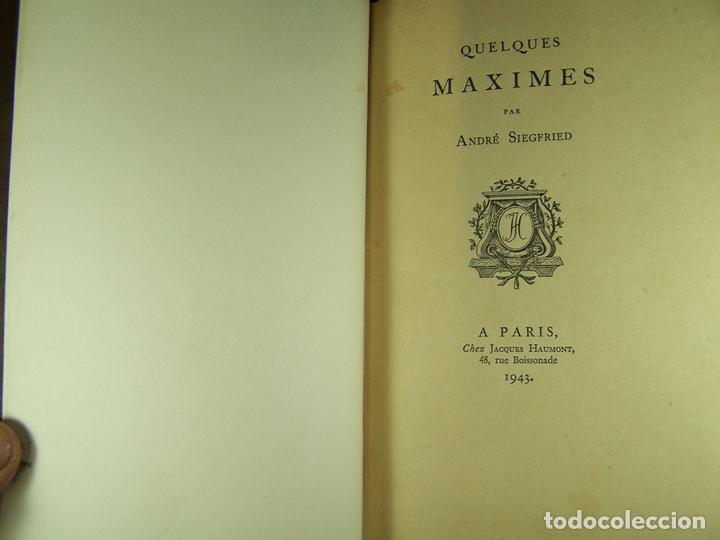 Libros: QUELQUES MAXIMES - SIEGFRIED, ANDRE - Foto 1