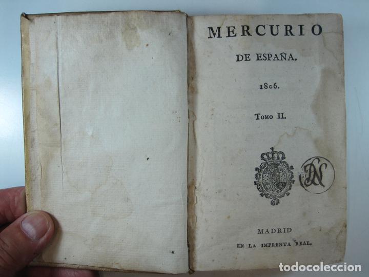 Libros: MERCURIO DE ESPA&Ntilde;A.:  ABRIL, MAYO, JUNIO, 1806. TOMO 2 - . - Foto 3