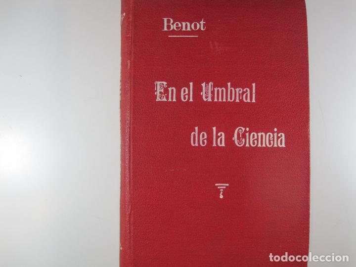 Libros: EN EL UMBRAL DE LA CIENCIA - BENOT, EDUARDO - Foto 1