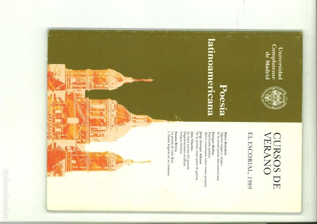 B&uuml;cher: POES&Iacute;A LATINOAMERICANA. CURSOS DE VERANO EL ESCORIAL, 1989.