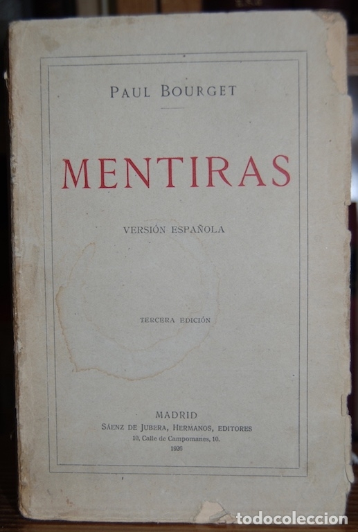 Libros: MENTIRAS - BOURGET, Paul - Foto 1