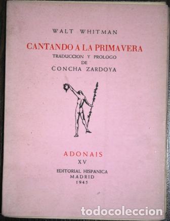 Libros: Cantando a la primavera - WHITMAN, Walt - Foto 1