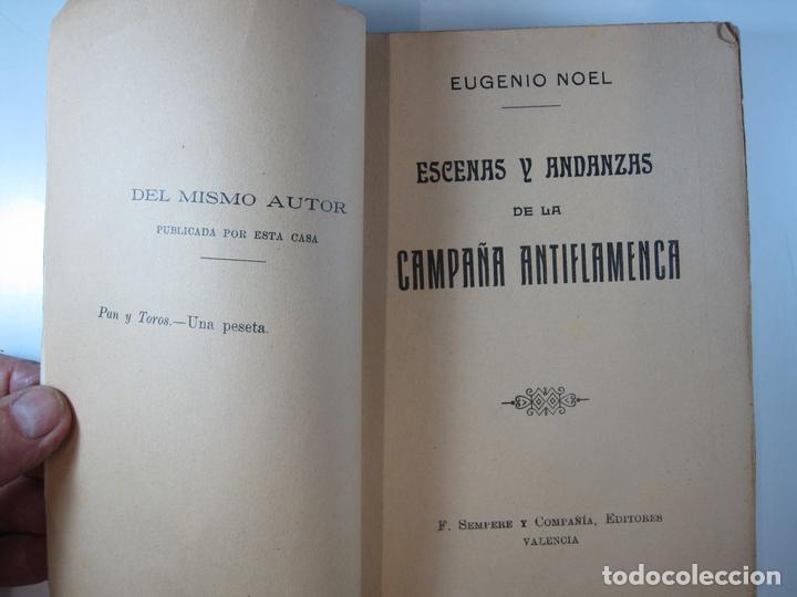 Libros: ESCENAS Y ANDANZAS DE LA CAMPA&Ntilde;A ANTIFLAMENCA - NOEL, EUGENIO - Foto 1