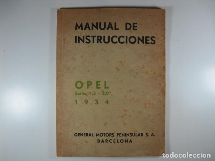 Libros: MANUAL DE INSTRUCCIONES OPEL SERIES 1,3 - 2,0 - OPEL - Foto 1