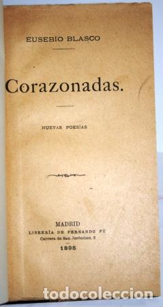 Libros: CORAZONADAS - BLASCO, Eusebio - Foto 2