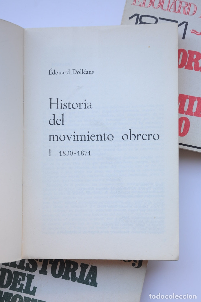 Libros: Historia del Movimiento Obrero - DOLL&Eacute;ANS, &Eacute;douard - Foto 3