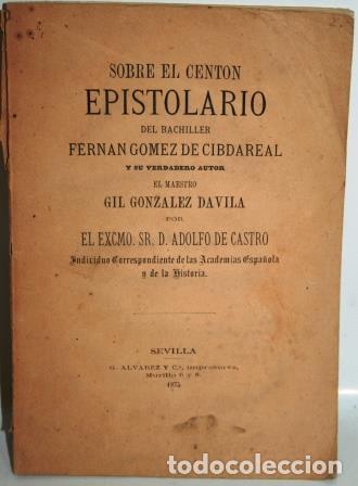Libros: SOBRE EL CENT&Oacute;N - CASTRO, Adolfo de - Foto 1