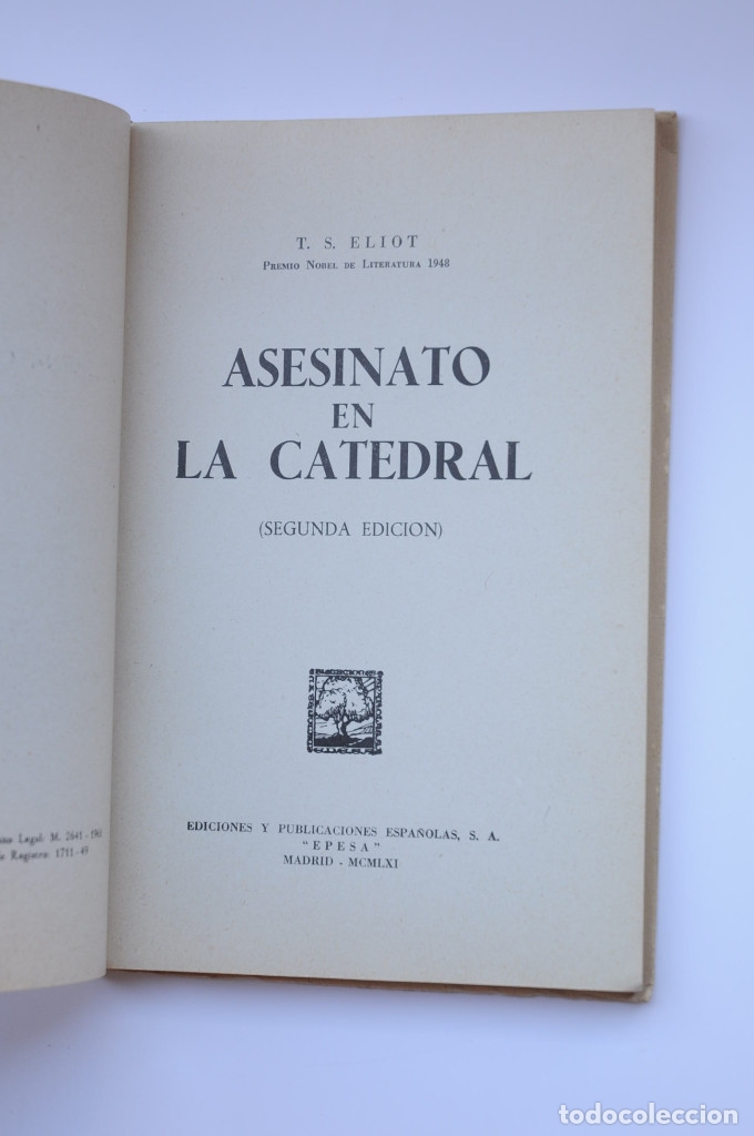 Libros: Asesinato en la Catedral - ELIOT, T. S. - Foto 2
