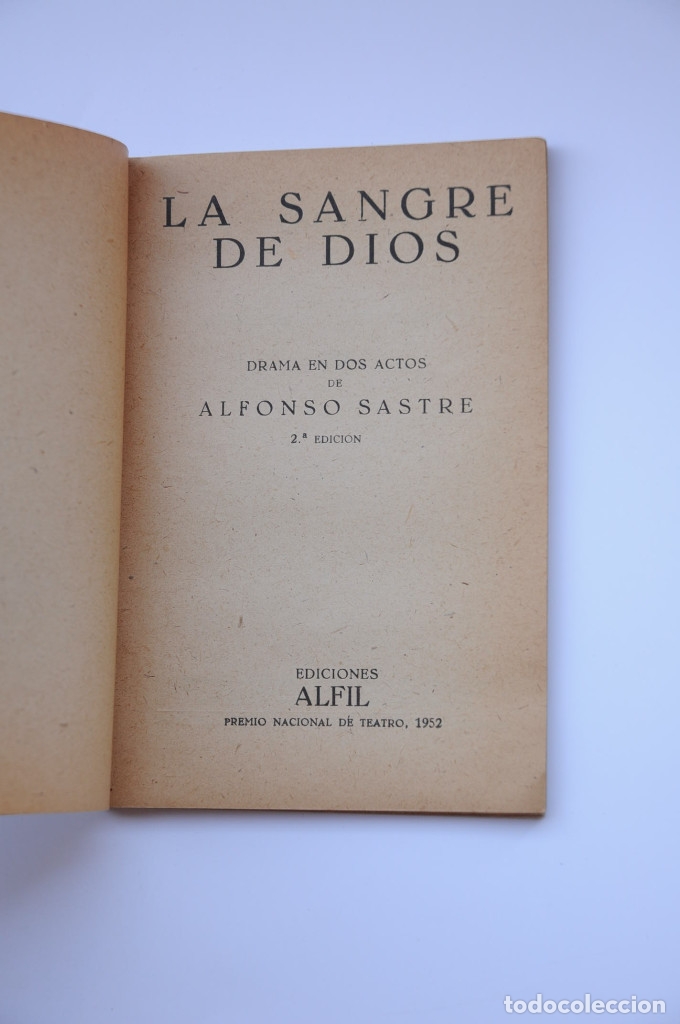 Libros: La sangre de Dios - SASTRE, Alfonso - Foto 2