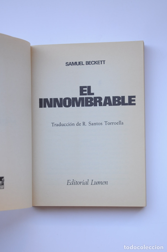 Libros: El innombrable - BECKETT, Samuel - Foto 2
