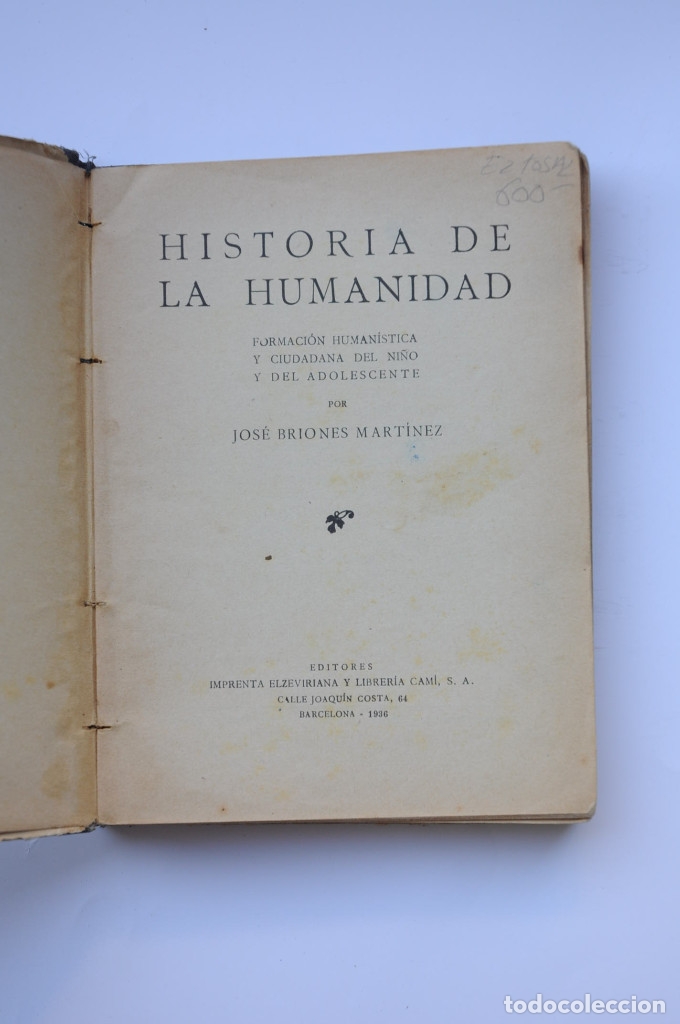 Libros: Historia de la humanidad - BRIONES MART&Iacute;NEZ, Jos&eacute; - Foto 2