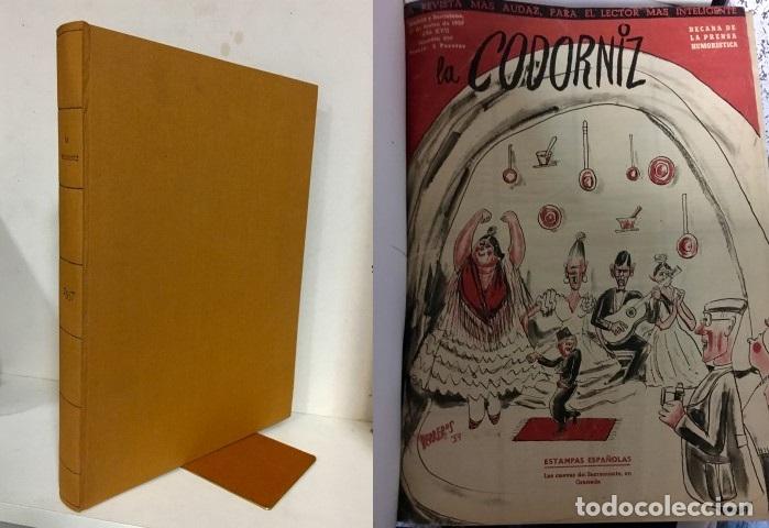 Libros: Revista La Codorniz.Decana de la prensa humor&iacute;stica. Marzo-Diciembre 1957. Encuadernado en tela con