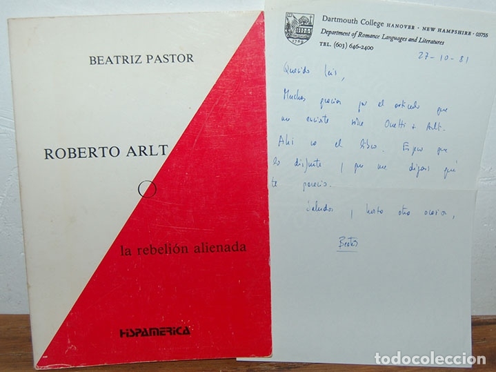 Libros: ROBERTO ARLT. La rebeli&oacute;n alienada - BEATRIZ PASTOR - Foto 2