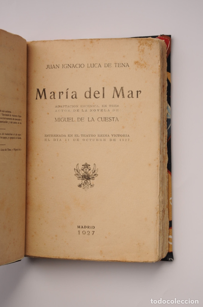 Libros: Mar&iacute;a del Mar - LUCA DE TENA, Juan Ignacio - Foto 3