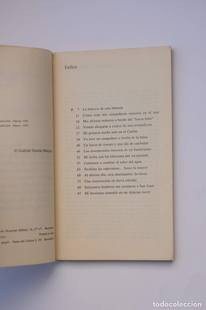 Libros: Relato de un n&aacute;ufrago - GARC&Iacute;A M&Aacute;RQUEZ - Foto 3