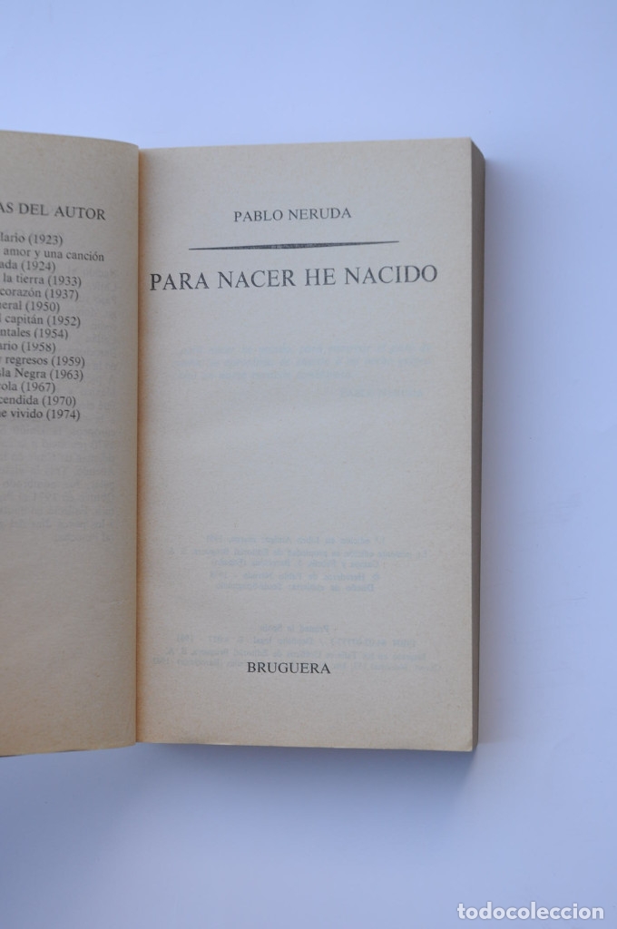Libros: Para nacer he nacido - NERUDA, Pablo - Foto 2