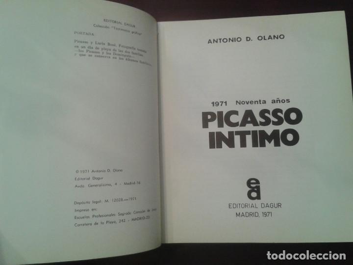 Libros: PICASSO INTIMO. Antonio D. Olano - Foto 4