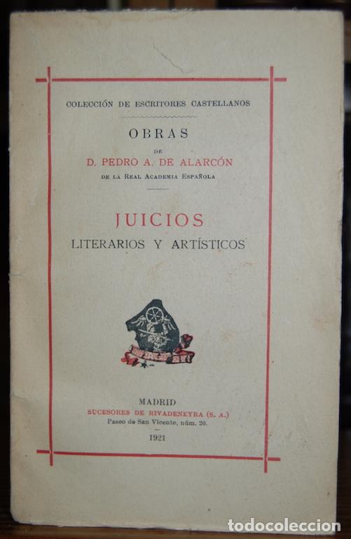 Libros: JUICIOS LITERARIOS Y ARTISTICOS - ALARCON, Pedro Antonio de - Foto 1