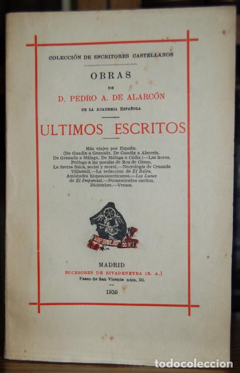 Libros: ULTIMOS ESCRITOS - ALARCON, Pedro Antonio de - Foto 1