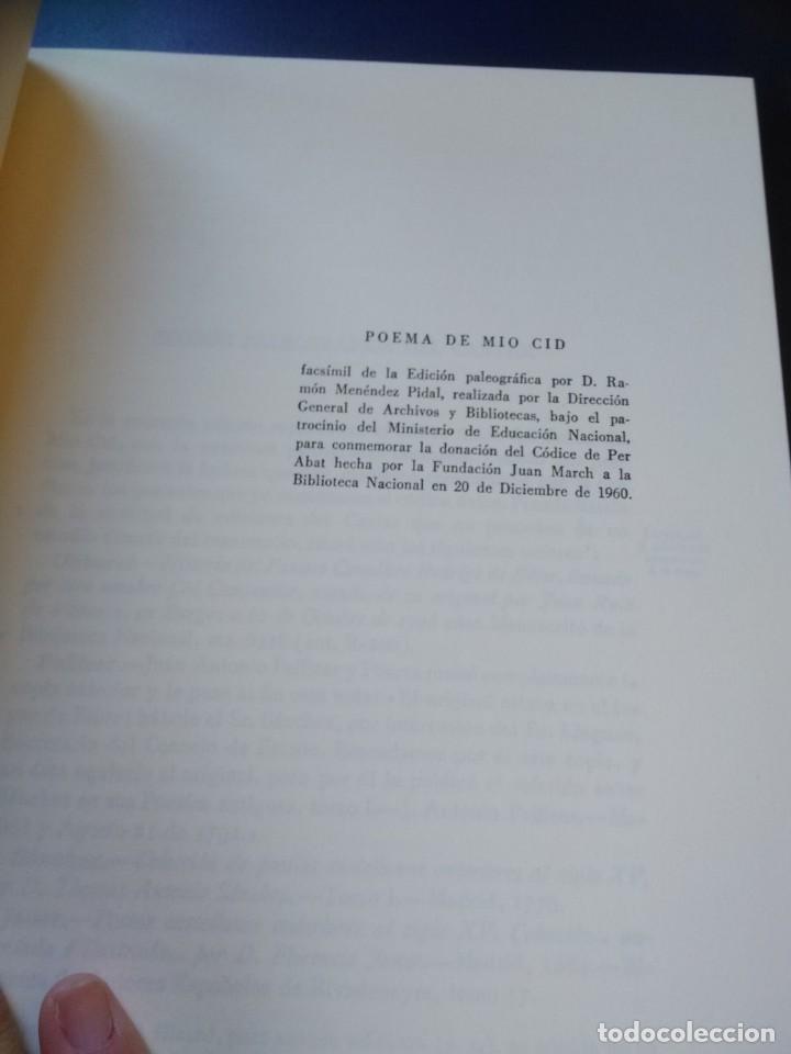 Libros: Poema de Mio Cid, C&oacute;dice de Per Abat y Facs&iacute;mil. 2 vol&uacute;menes. 1961 - Foto 2