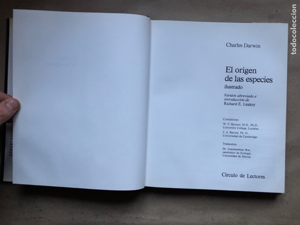 Libros: EL ORIGEN DE LAS ESPECIES, CHARLES DARWIN. VERSI&Oacute;N ABREVIADA E INTRODUCCI&Oacute;N DE RICHARD E. LEAKEY. - Foto 3